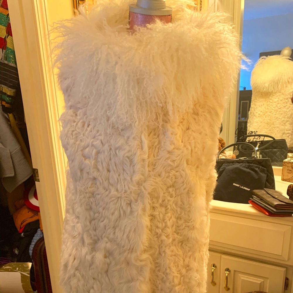 Monse Hooded shearling vest